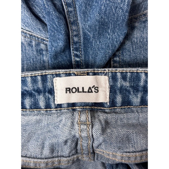 Rollas Jeans 27 Womens High Rise Wide Leg Raw Hem Denim - Picture 6 of 8